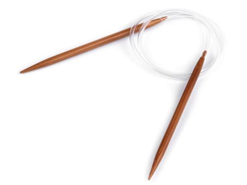 Prima-obchod Kruhové jehlice bambusové č. 3; 3,5; 4; 4,5; 5; 5,5; 6; 6,5; 7; 8, barva 8 (6,5 mm) bambus tmavý