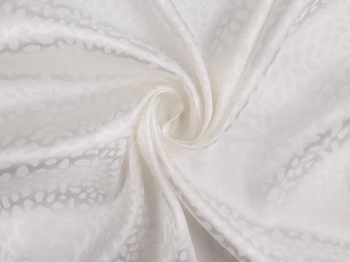 Prima-obchod Satén / imitace hedvábí vzorovaný, barva 1 Off White