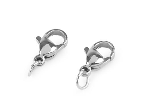 Prima-obchod Karabinka se spojovacím kroužkem z nerezové oceli 7x10; 7x12 mm, barva 3 (7x12 mm) platina