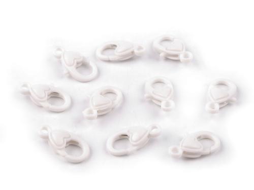 Prima-obchod Plastová karabina průvlek 2,8 mm, barva 1 bílá
