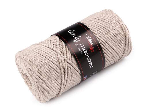 Prima-obchod Pletací příze Cordy Macrame 250 g, barva 3 (8214) režná
