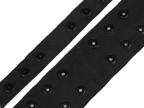 Prima-obchod Zapínání na body šíře 42 mm dvojité, barva 2 černá