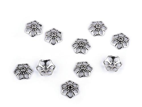 Prima-obchod Kaplík Ø12 mm květinka, barva platina