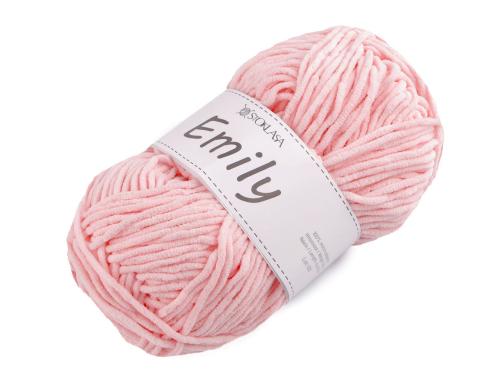 Prima-obchod Pletací žinylková příze Emily 100 g, barva 5 (21) růžová nejsv.