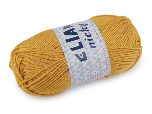 Prima-obchod Pletací příze Nicky 50 g, barva 29 (6686) hořčicová