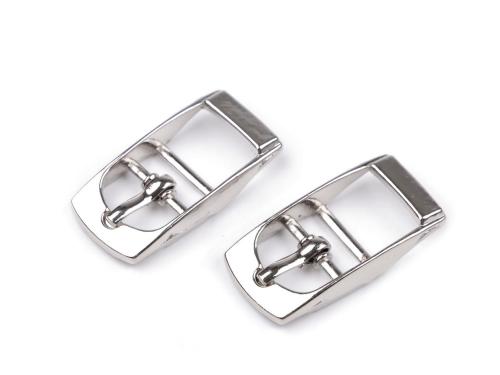 Prima-obchod Kovová spona / opasková přezka, průvlek 12 mm, barva 1 barva nikl