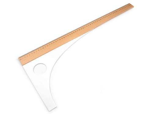 Prima-obchod Krejčovský příložník délka 60 cm, 80 cm, barva 1- 60 cm přírodní stř.