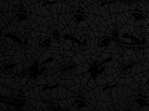 Prima-obchod Dekorační satén Halloween / čarodějnice, barva 3 černá