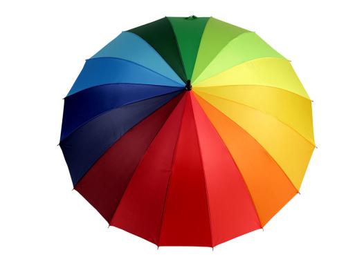 Prima-obchod Velký rodinný deštník duha, barva 3 -115 cm multikolor