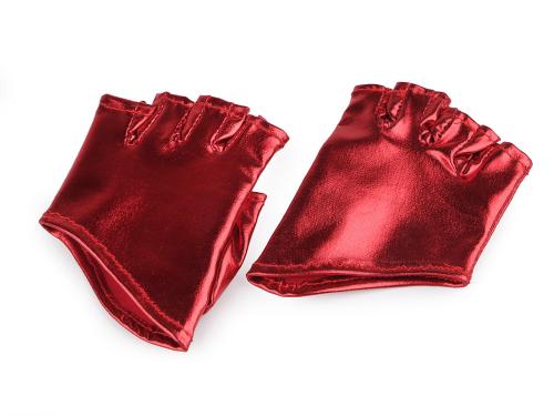 Prima-obchod Rukavice bezprsté imitace latexu, barva 1 červená