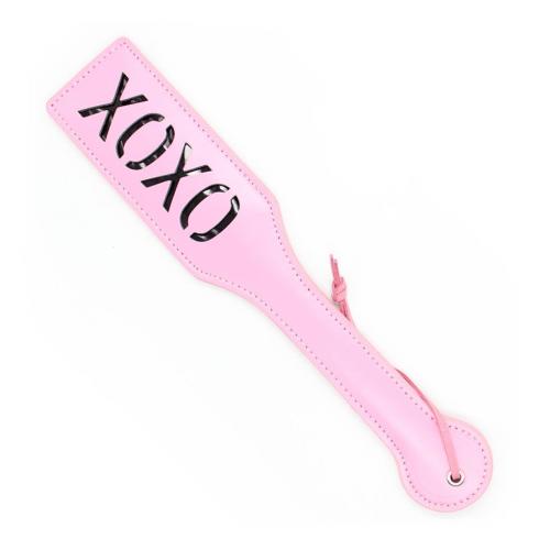 XOXO kožená plácačka růžová