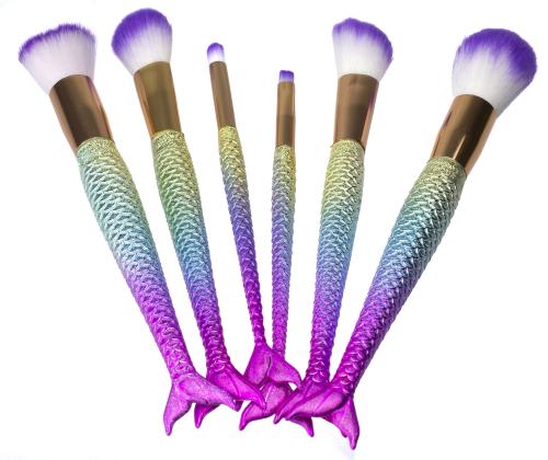 KIK KX8042 Sada kosmetických štětců Mermaid 6 ks