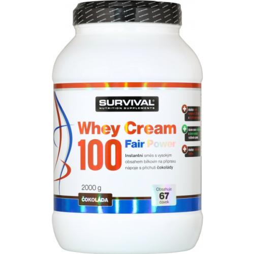 Survival Whey Cream 100 Fair Power Barva: jahoda, Velikost: 2000 g