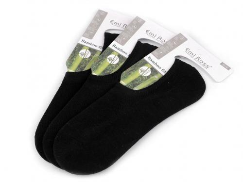 Dámské / dívčí bambusové ponožky do tenisek, barva 3 (vel. 35-38) černá