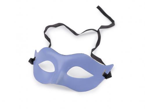 Karnevalová maska - škraboška k dotvoření, barva 3 modrá světlá