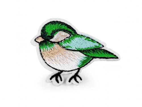 Nažehlovačka ptáček, barva 4 zelená