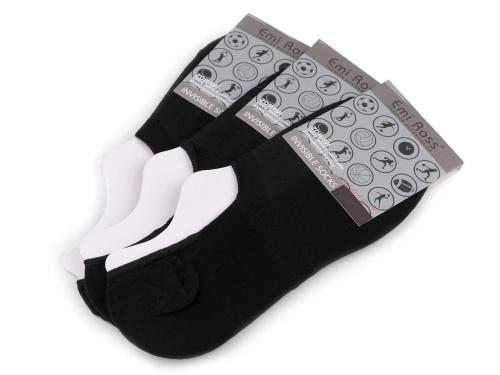 Pánské / chlapecké bavlněné ponožky do tenisek, barva 2 (vel. 43-46) černá