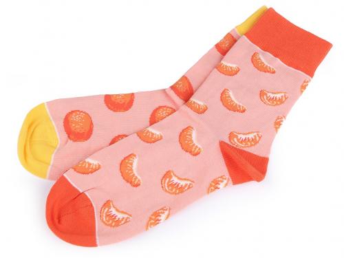 Veselé bavlněné ponožky Wola v dárkové kouli s přívěskem, barva 24 (vel. 43-46) oranžová stromeček