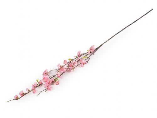 Umělá větvička sakura dlouhá, barva 3 růžová sv.