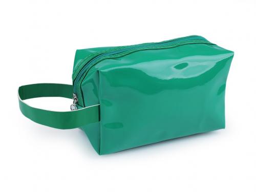 Pouzdro / kosmetická taška s poutkem 11x18 cm, barva 1 zelená smaragdová