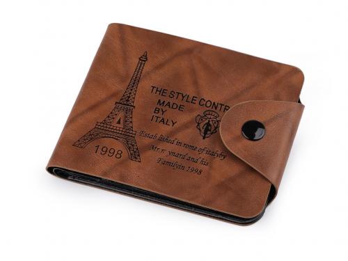 Pánská peněženka 9,5x12 cm, barva 5 hnědá koňak