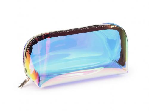 Pouzdro / kosmetická taška holografická, barva 1 (16 cm) transparent