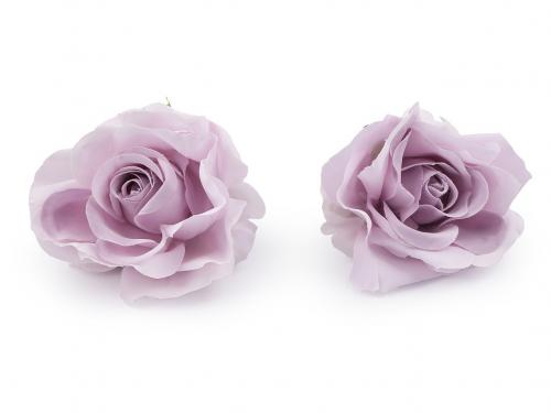 Umělý květ růže Ø5 cm, barva 4 fialová nejsvětlejší