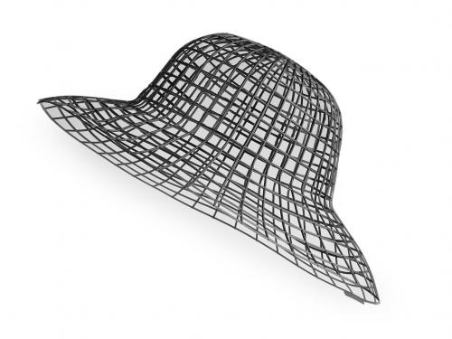 Plastový základ pro výrobu klobouku, barva 2 černá