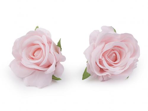Umělý květ růže Ø5 cm, barva 2 růžová nejsv.