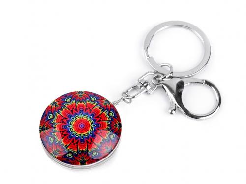 Přívěsek na klíče / kabelku, barva 10 multikolor mandala