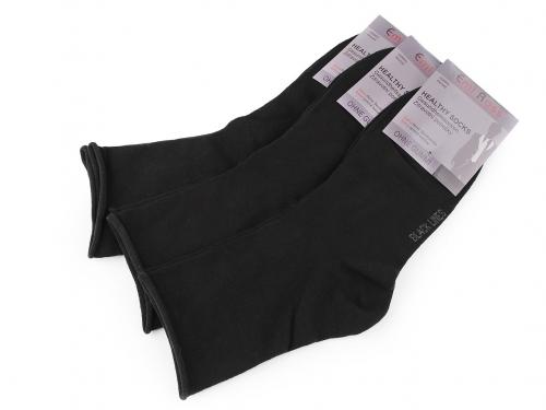 Pánské bavlněné ponožky se zdravotním lemem, barva 2 (vel. 43-46) černá