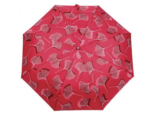 Dámský skládací deštník ginkgo, barva 2 růžová malinová