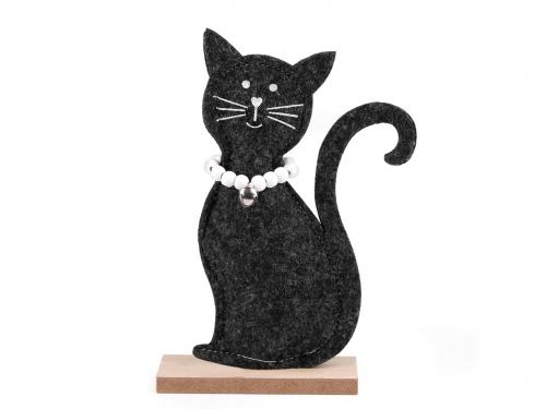 Dekorace kočka, barva 3 černá