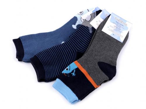 Chlapecké bavlněné ponožky thermo, barva 3 (vel. 32-35) mix
