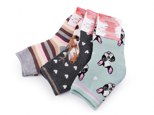 Dívčí bavlněné ponožky thermo, barva 2 (vel. 28-31) mix