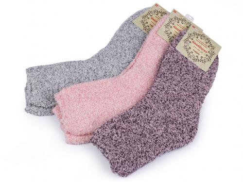Dámské froté ponožky žíhané, barva 4 (vel. 39-42) mix