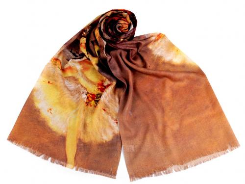 Bavlněný šátek / šála 70x170 cm, barva 10 béžová