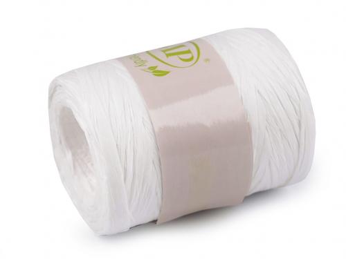 Lýko rafie k pletení tašek - přírodní, šíře 5-8 mm, barva 8 (01) bílá