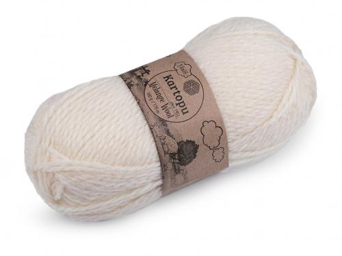 Pletací příze Melange Wool 100 g, barva 2 (025) krémová světlá