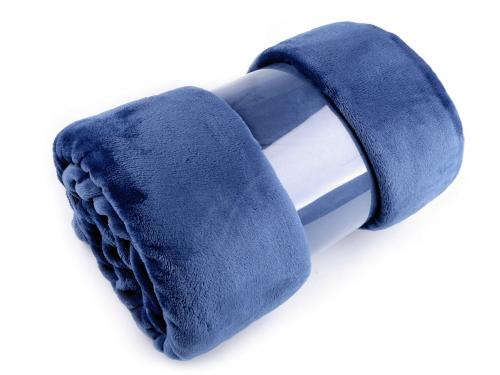 Prodloužená deka fleece 160x220 cm, barva 11 modrá