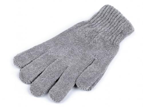 Pánské žinylkové rukavice, barva 4 šedá