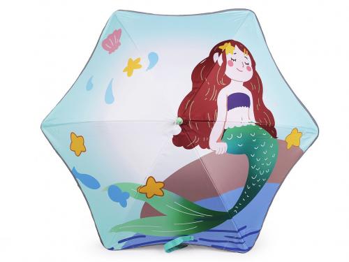 Dětský deštník s reflexním lemem, barva 4 modrá pomněnková mořská panna
