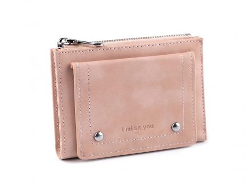 Dámská peněženka 9x12,5 cm, barva 1 pudrová