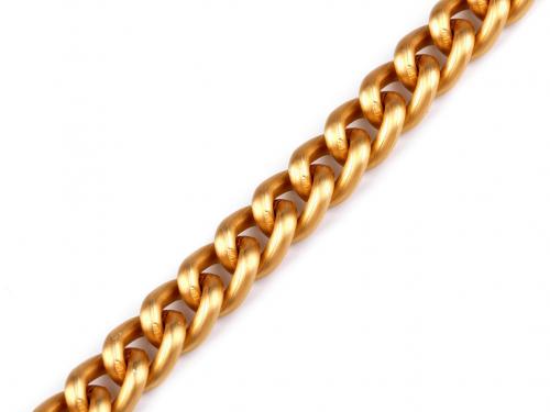 Řetěz matný šíře 9 mm, barva zlatá