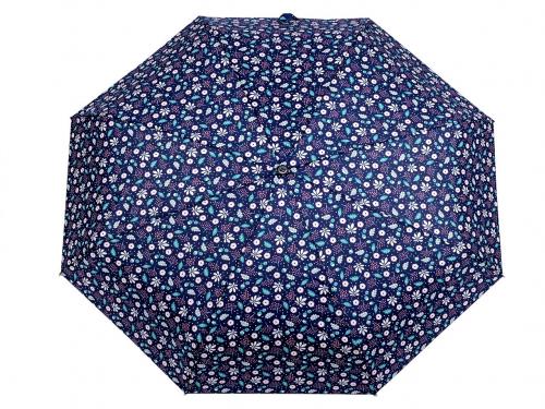 Dámský mini skládací deštník, barva 1 modrá tmavá růžová