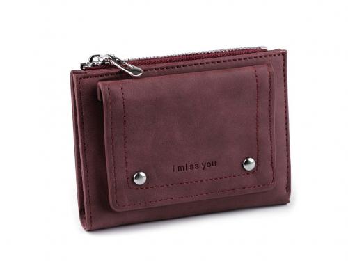 Dámská peněženka 9x12,5 cm, barva 3 vínová