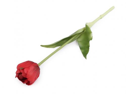 Umělý tulipán, barva 6 červená