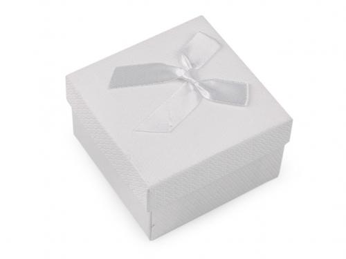 Krabička s mašličkou 9x9 cm, barva 17 bílá přírodní