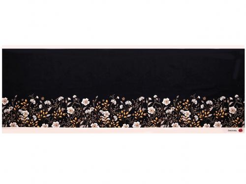Panel na dámskou sukni, barva 4 černá květy