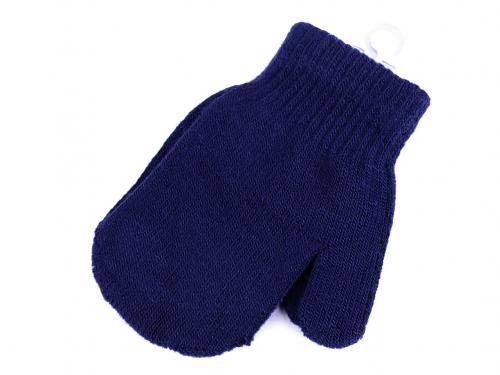 Dětské pletené rukavice palčáky, barva 11 modrá berlínská